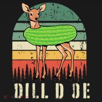 Dill Doe Deer Sunset Pickle Animal Funny Adult Humor Forest Women's Tank Top thumb 5