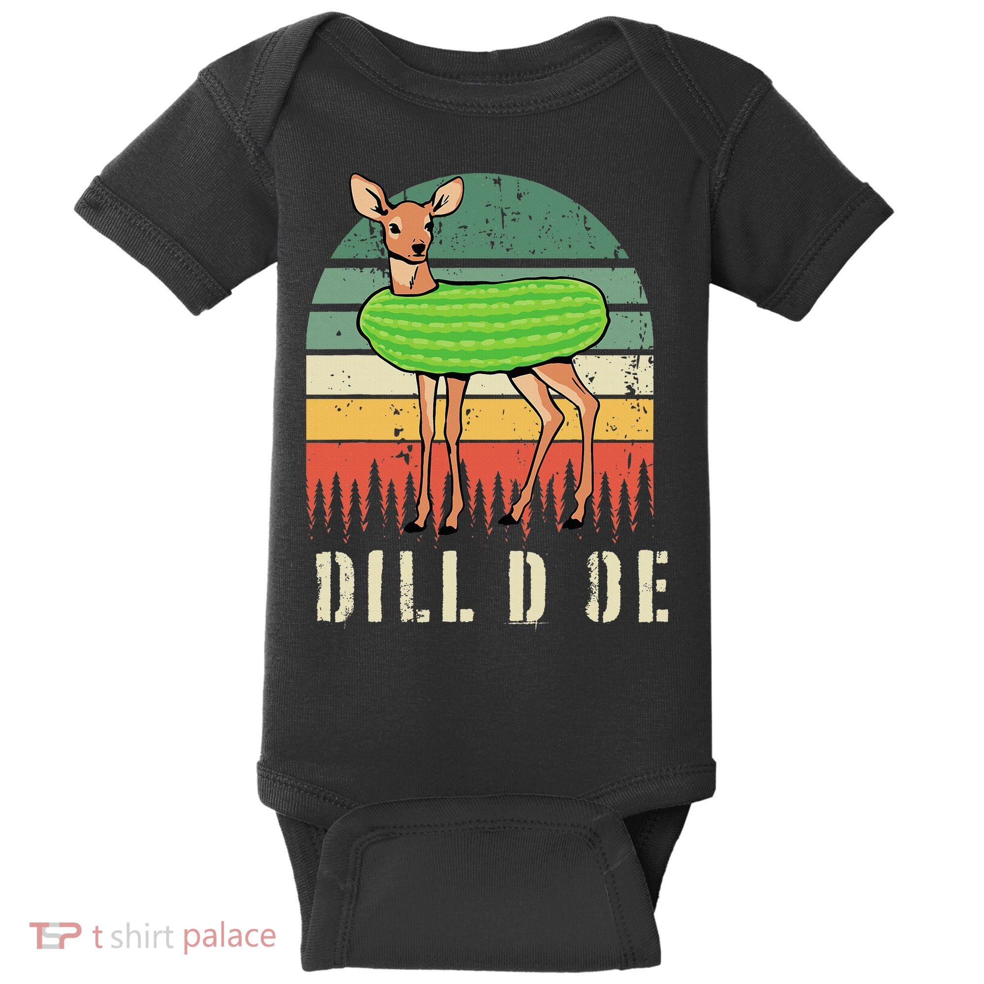 Dill Doe Deer Sunset Pickle Animal Funny Adult Humor Forest Baby Bodysuit