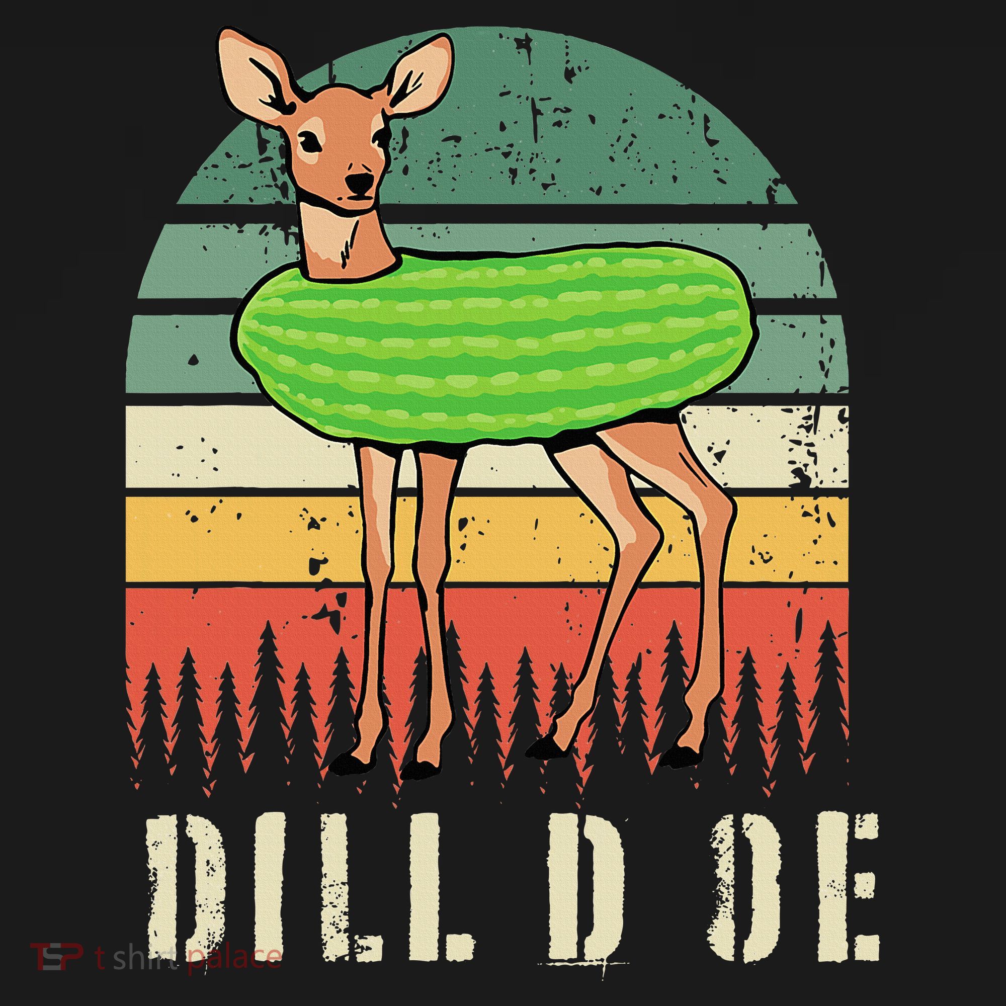 Dill Doe Deer Sunset Pickle Animal Funny Adult Humor Forest Baby Bodysuit