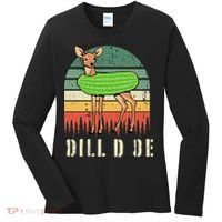 Dill Doe Deer Sunset Pickle Animal Funny Adult Humor Forest Women's Long Sleeve Shirt thumb 0