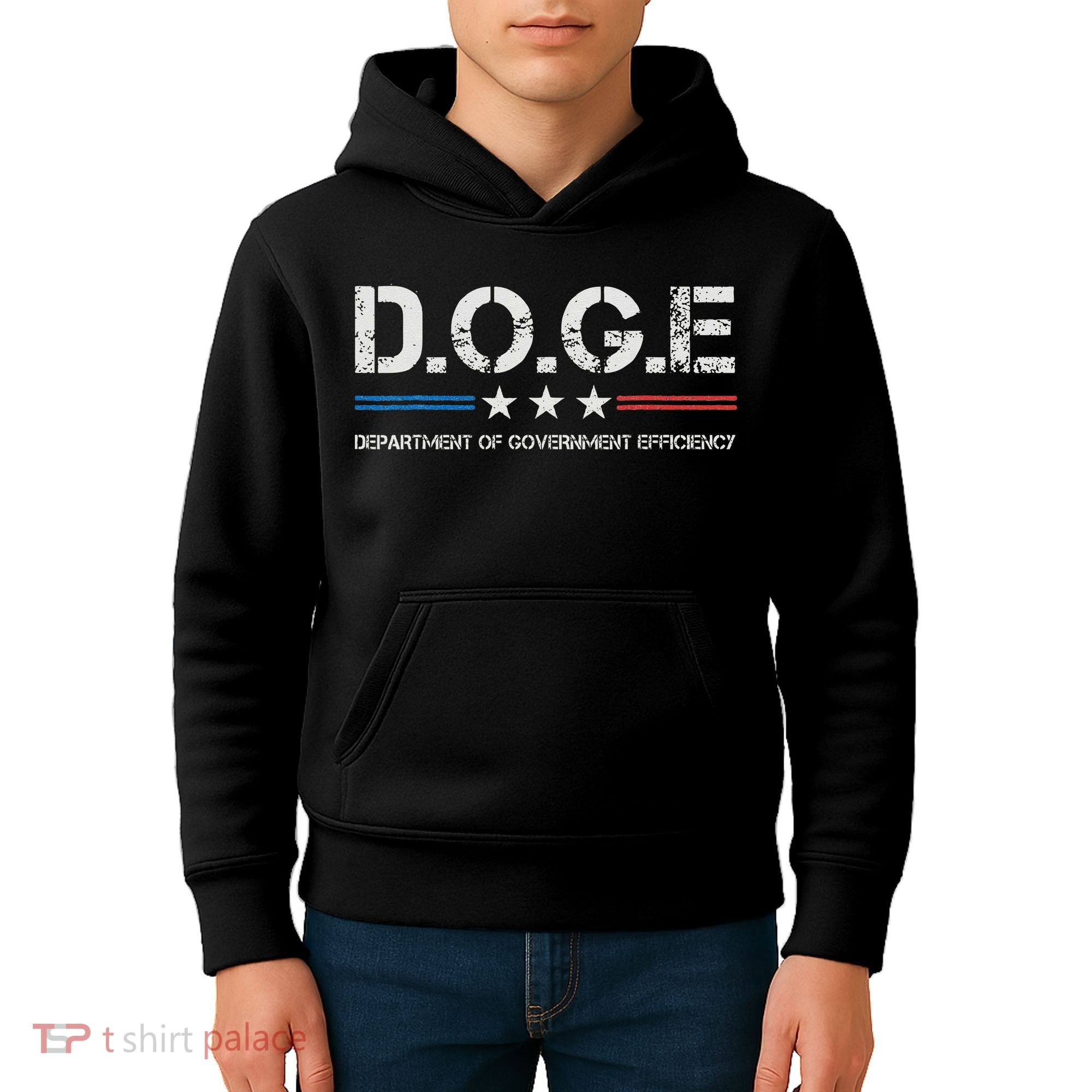 Doge D.O.G.E. Department Of Government Efficiency Kids Hoodie