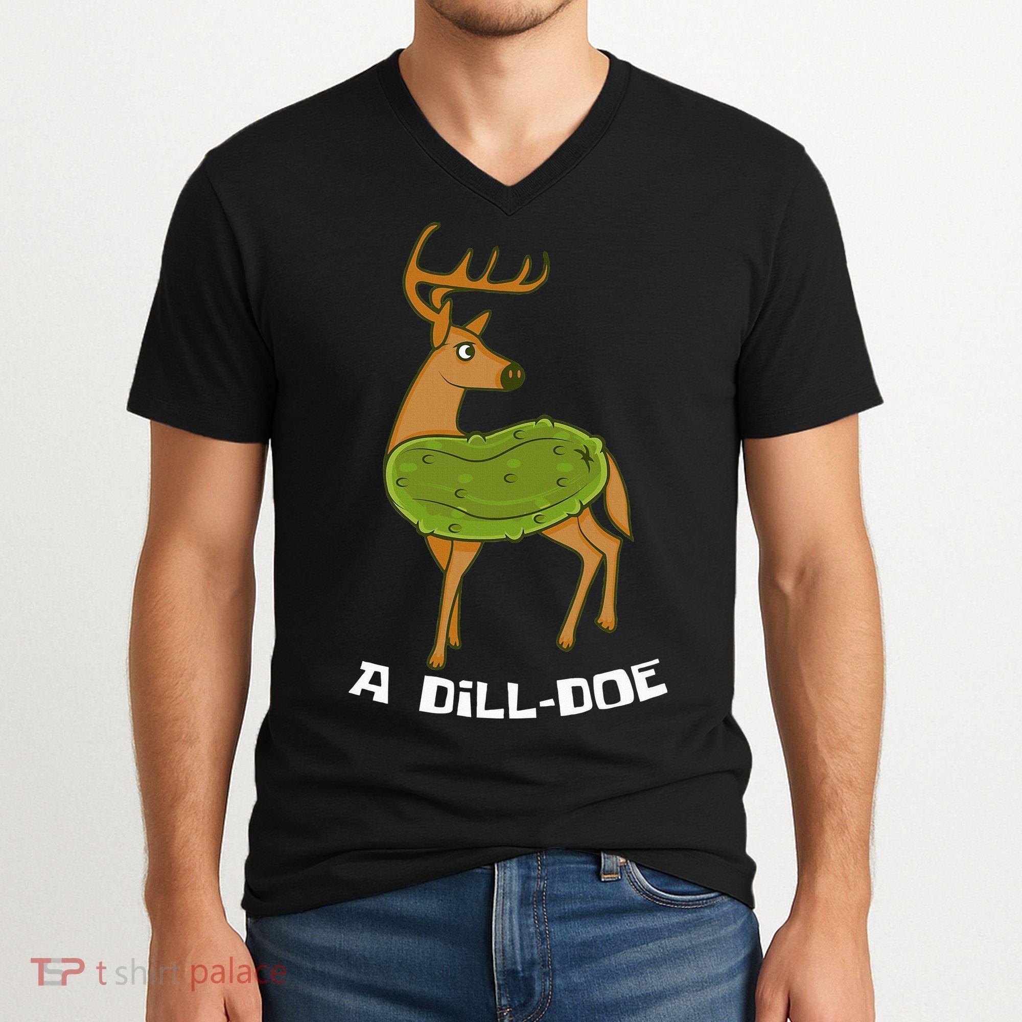 Dill Doe Dildo Comic And Joke Fan V-Neck T-Shirt