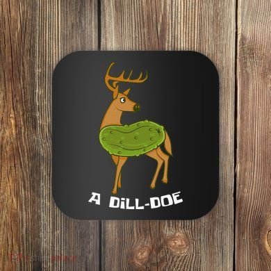 Dill Doe Dildo Comic And Joke Fan Coaster