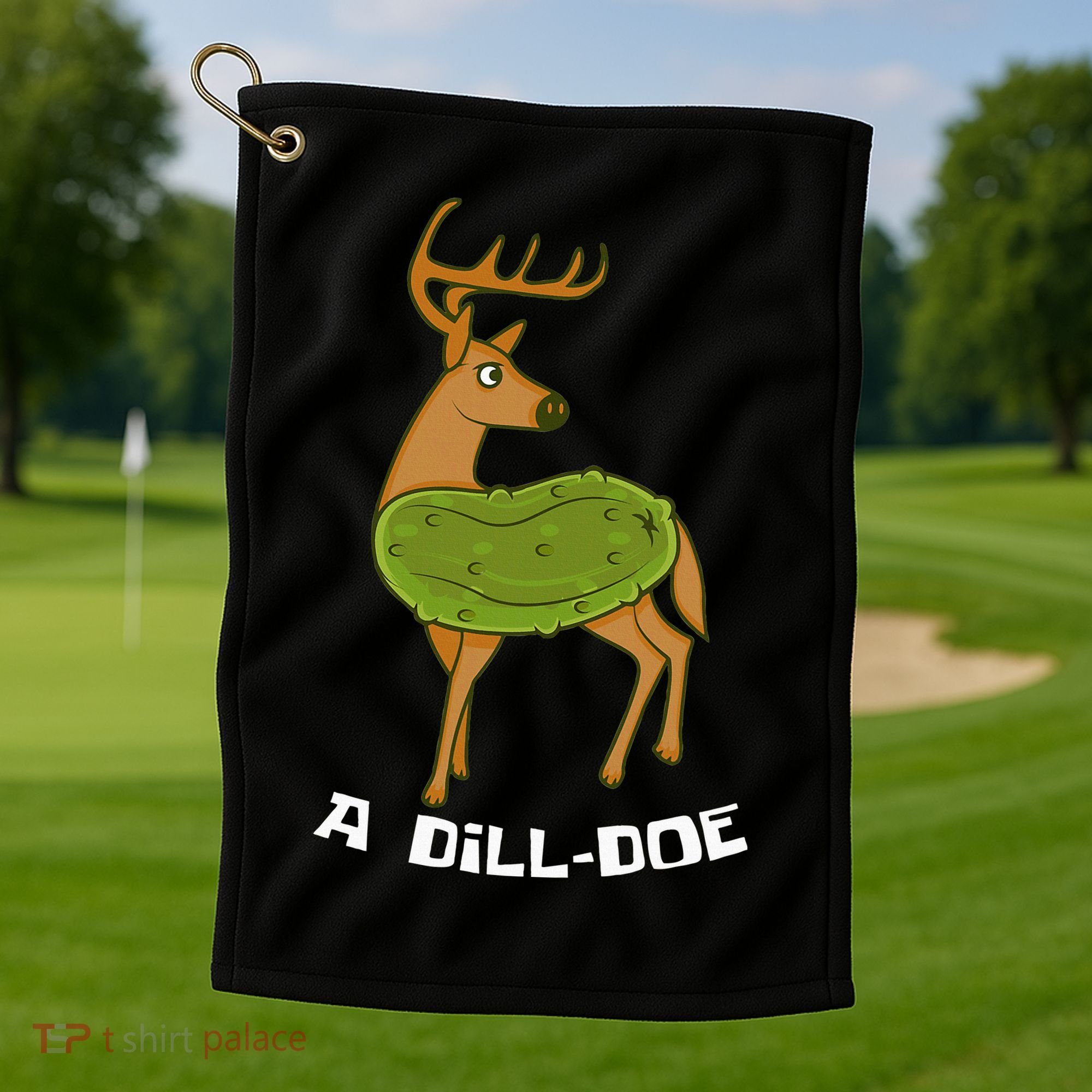 Dill Doe Dildo Comic And Joke Fan Golf Towel