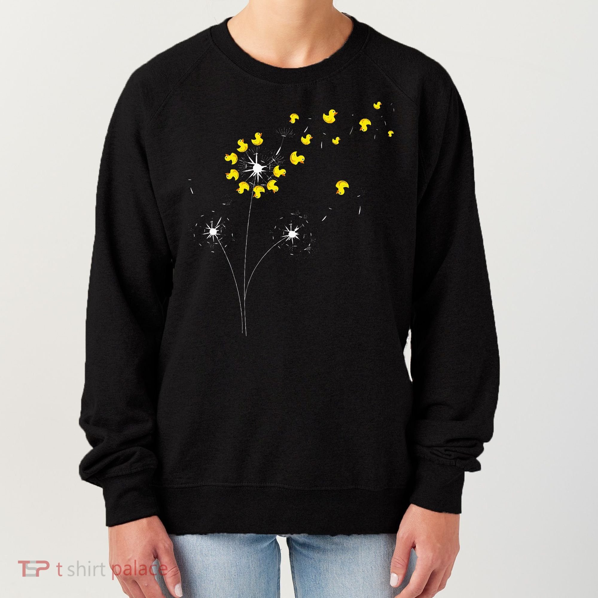 Ducky Dandelion Duckling Duckie Lover Bath Toy Rubber Duck Women's Sweatshirt