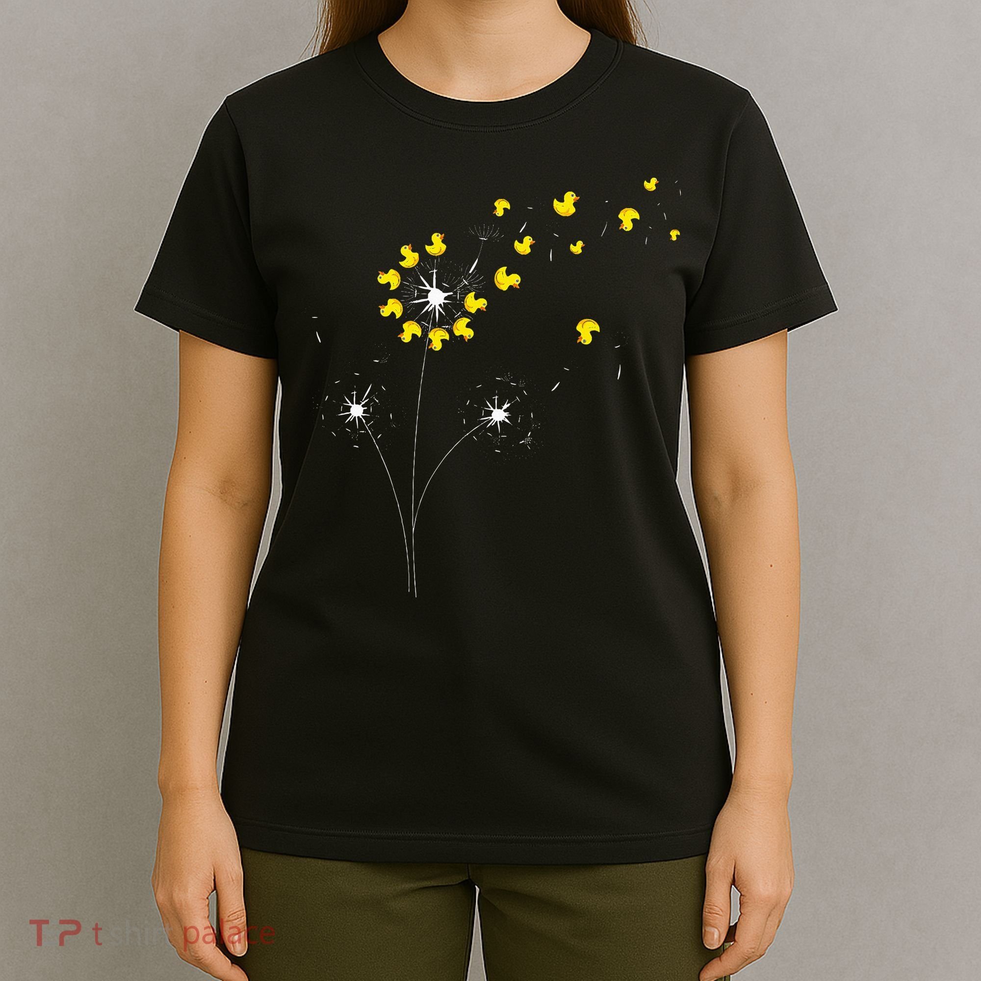 Ducky Dandelion Duckling Duckie Lover Bath Toy Rubber Duck T-Shirt