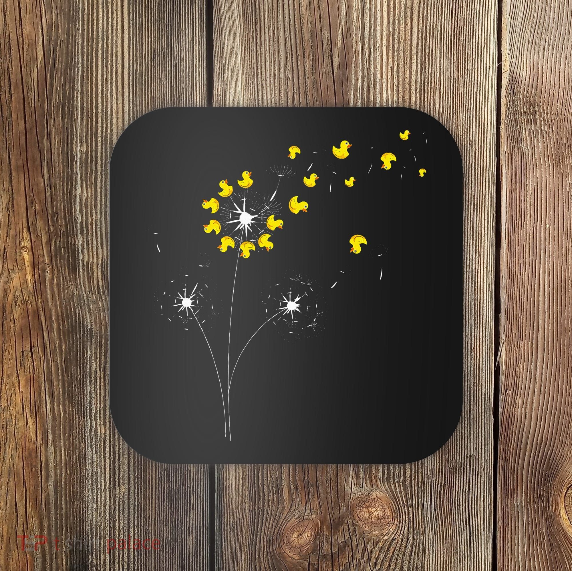 Ducky Dandelion Duckling Duckie Lover Bath Toy Rubber Duck Coaster