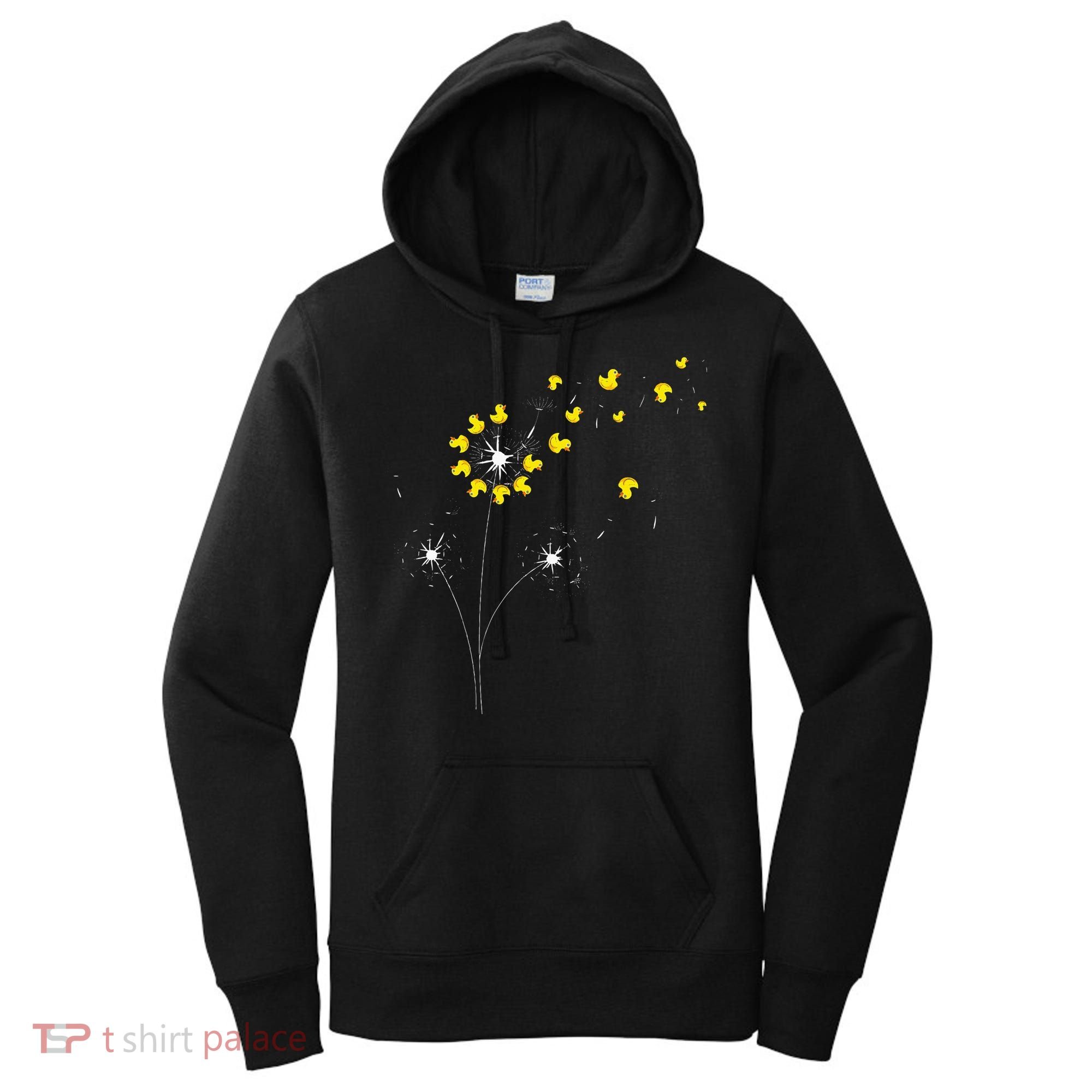 Ducky Dandelion Duckling Duckie Lover Bath Toy Rubber Duck Women's Hoodie