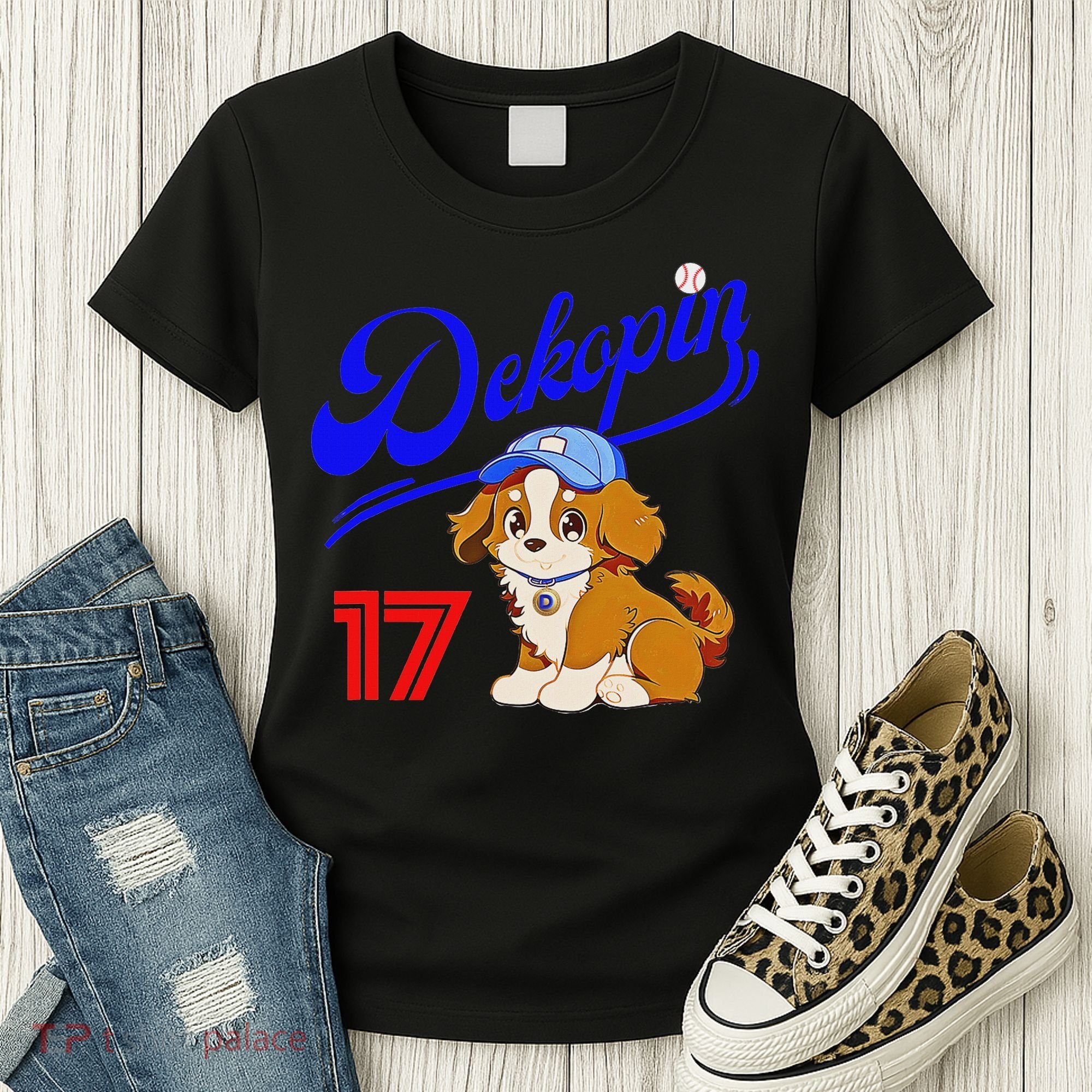 Decopin, Decoy, Dog , No.17, Otani, Pet Dog, Koi Kerhondier, Baseball Game, Decoy Women's T-Shirt