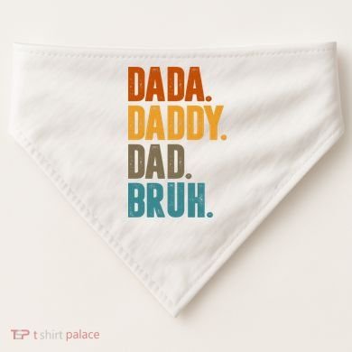 Dada Daddy Dad Bruh Vintage USA-Made Doggie Bandana
