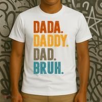 Dada Daddy Dad Bruh Vintage T-Shirt thumb 3
