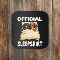 Dachshund Doxie Dog Sleep Pajamas Nightgown Coaster thumb 0