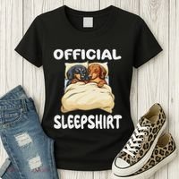 Dachshund Doxie Dog Sleep Pajamas Nightgown Women's T-Shirt thumb 3