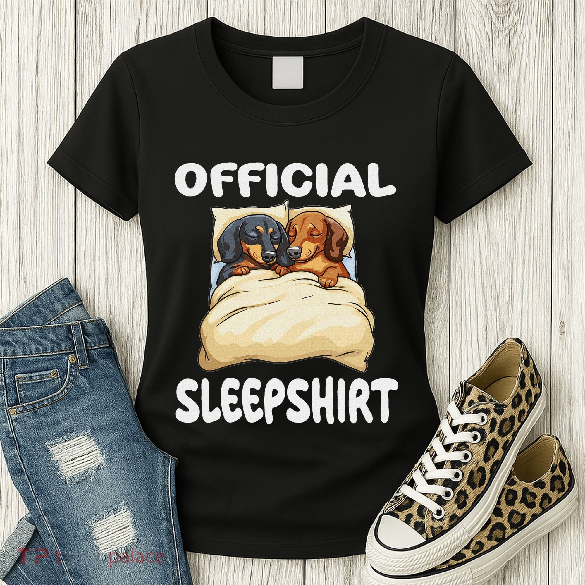 Dachshund Doxie Dog Sleep Pajamas Nightgown Women's T-Shirt