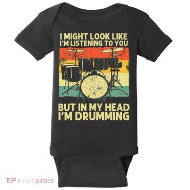 Drummer Design Drumline Drumming Drummer Baby Bodysuit