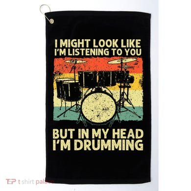 Drummer Design Drumline Drumming Drummer Golf Towel