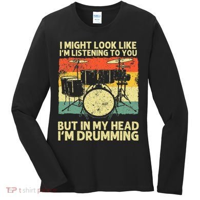 Drummer Design Drumline Drumming Drummer Women's Long Sleeve Shirt