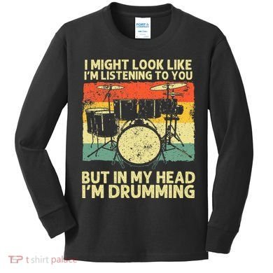 Drummer Design Drumline Drumming Drummer Kids Long Sleeve Shirt