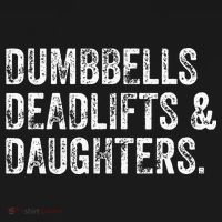 Dumbbells Deadlifts Daughters Funny Gym Workout Fathers Day Women's Hoodie thumb 2