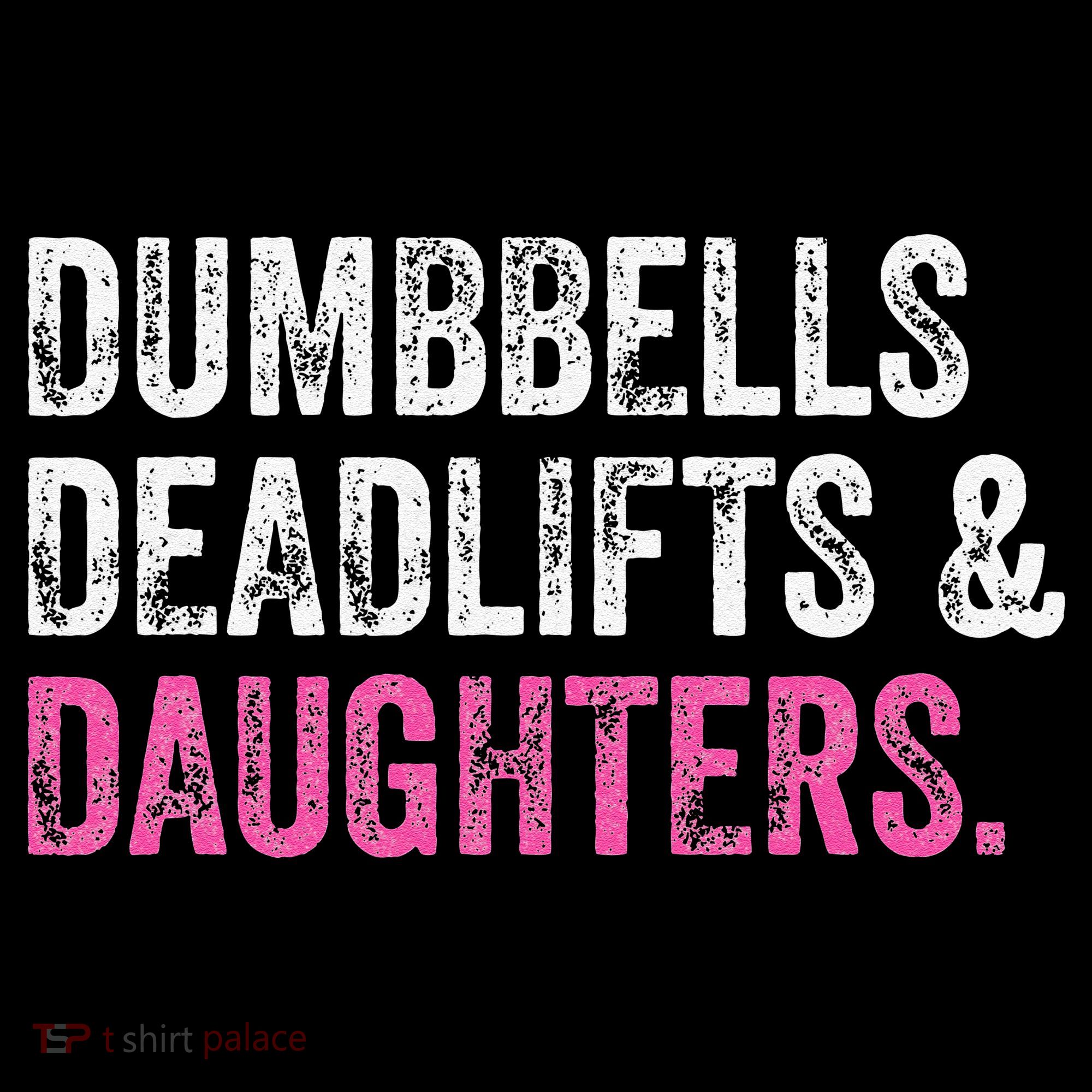 Dumbbells Deadlifts Daughters Funny Gym Workout Fathers Day Coffee Mug