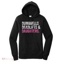 Dumbbells Deadlifts Daughters Funny Gym Workout Fathers Day Women's Hoodie thumb 0