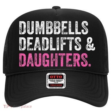 Dumbbells Deadlifts Daughters Funny Gym Workout Fathers Day Hat