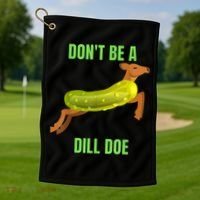 Dill Doe Dill Pickle Golf Towel thumb 1
