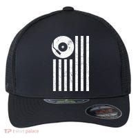Dj Deejay Disk Jockey Turntable American Flag Djing  Flexfit Unipanel Trucker Cap thumb 0