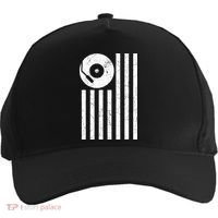 Dj Deejay Disk Jockey Turntable American Flag Djing  Five-Panel Snapback Cap thumb 0