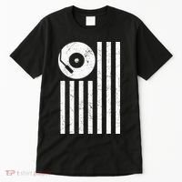 Dj Deejay Disk Jockey Turntable American Flag Djing  Tall T-Shirt thumb 0