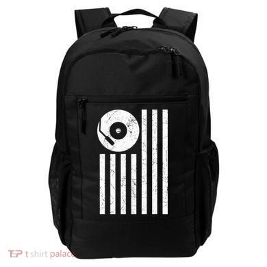 Dj Deejay Disk Jockey Turntable American Flag Djing  Backpack