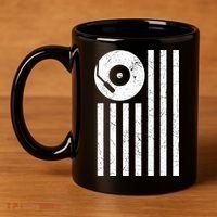 Dj Deejay Disk Jockey Turntable American Flag Djing  11oz C Handle Ceramic Mug thumb 4
