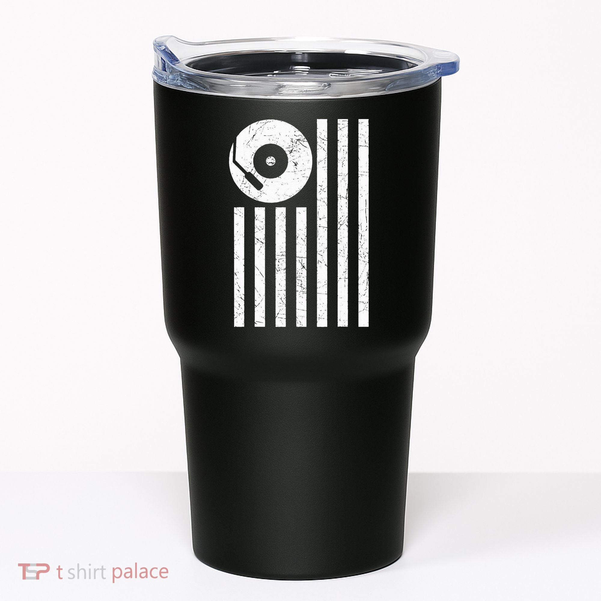 Dj Deejay Disk Jockey Turntable American Flag Djing  Tumbler