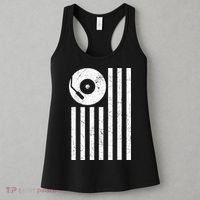 Dj Deejay Disk Jockey Turntable American Flag Djing  Women's Tank Top thumb 3
