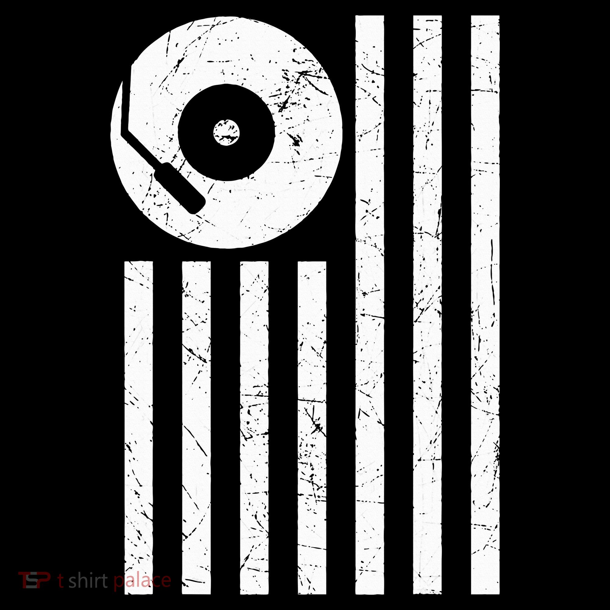 Dj Deejay Disk Jockey Turntable American Flag Djing  Women's Tank Top