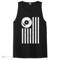 Dj Deejay Disk Jockey Turntable American Flag Djing  PosiCharge Competitor Tank thumb 0
