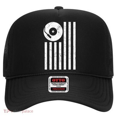 Dj Deejay Disk Jockey Turntable American Flag Djing  Hat