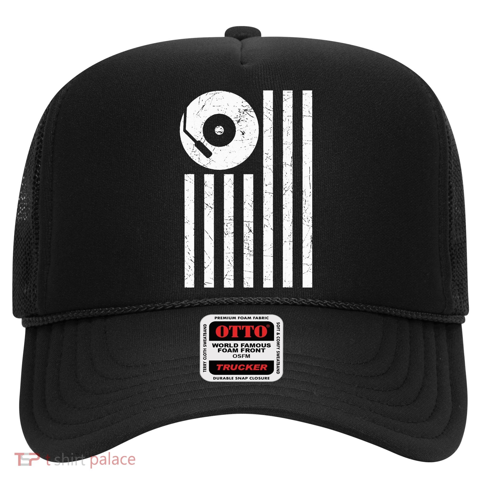 Dj Deejay Disk Jockey Turntable American Flag Djing  Hat