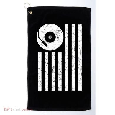 Dj Deejay Disk Jockey Turntable American Flag Djing  Golf Towel