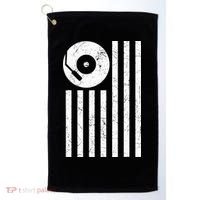 Dj Deejay Disk Jockey Turntable American Flag Djing  Golf Towel thumb 0