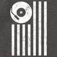 Dj Deejay Disk Jockey Turntable American Flag Djing  Vector Backpack thumb 2