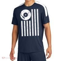 Dj Deejay Disk Jockey Turntable American Flag Djing  Sport-Tek Competitor United Soccer Jersey thumb 0