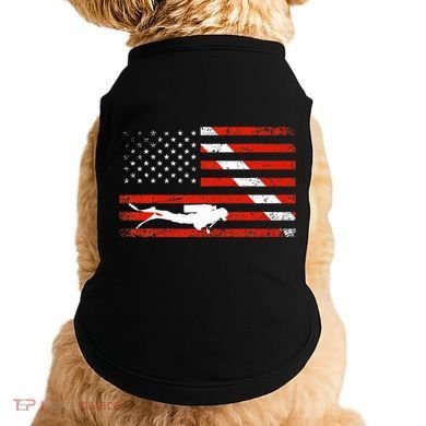 Diver Down Dive Flag Scuba Diving American Flag Doggie Tank