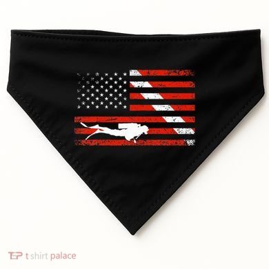 Diver Down Dive Flag Scuba Diving American Flag USA-Made Doggie Bandana