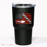Diver Down Dive Flag Scuba Diving American Flag Tumbler thumb 0