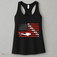 Diver Down Dive Flag Scuba Diving American Flag Women's Tank Top thumb 3