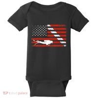 Diver Down Dive Flag Scuba Diving American Flag Baby Bodysuit thumb 0
