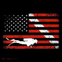 Diver Down Dive Flag Scuba Diving American Flag Tank Top thumb 6