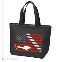 Diver Down Dive Flag Scuba Diving American Flag Tote Bag thumb 3