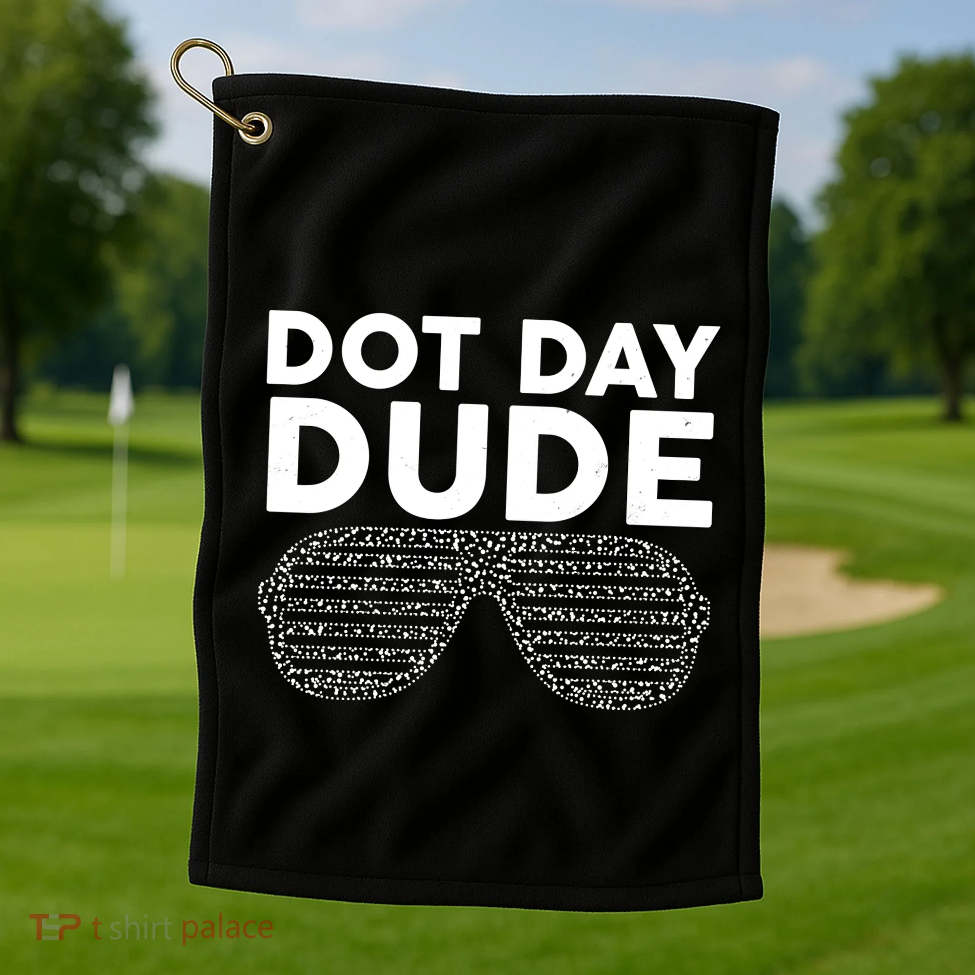 Dot Day Dude Shutter Shades Sunglasses Golf Towel